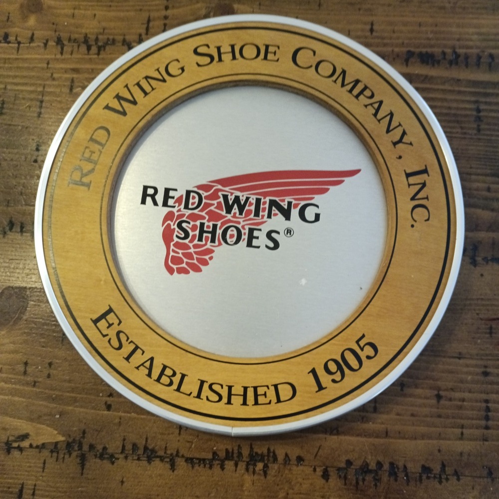 Red Wing Shoe Company Established 1905 Circular Wood Metal Wall Sign 12 Inch
